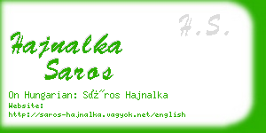 hajnalka saros business card